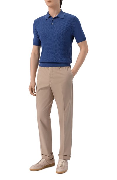 Хлопковое поло FEDELI, арт. MU0D5851/GIZA LIGHT DUSTY, фото 2