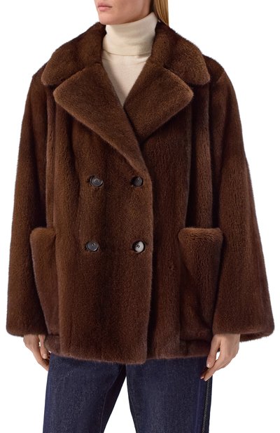 Шуба из норки MVST, арт. M010/MINK BROWN, фото 3
