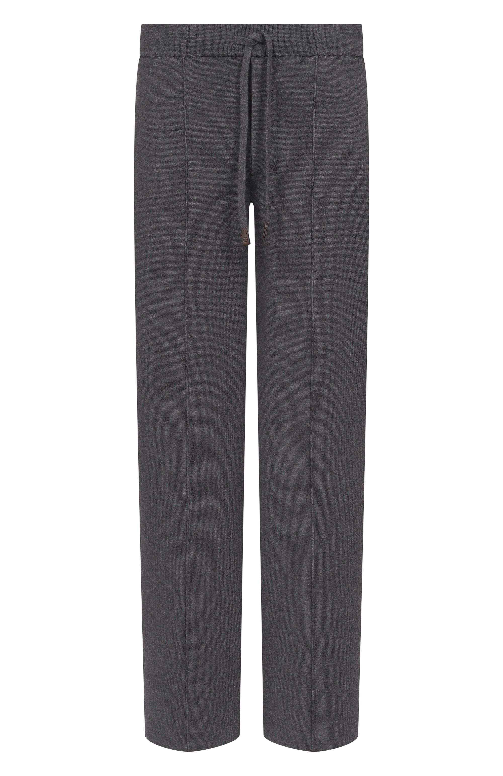 Брюки из шерсти и хлопка 12 STOREEZ темно-серого цвета по цене 26000 руб., арт. 136608, фото 1 Брюки из шерсти и хлопка 12 STOREEZ, арт. 136608, фото 1