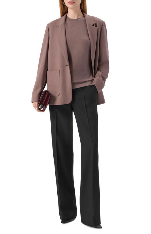 Пуловер из лиоцелла и шерсти Windsor 52 DT609 10001523/30033987 Коричневый  52 DT609 10001523/30033987 Фото 2