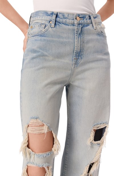 Джинсы low slung wide leg 7 FOR ALL MANKIND голубого цвета по цене 29950 руб., арт. 7U230066PAS, фото 5 Джинсы low slung wide leg 7 FOR ALL MANKIND, арт. 7U230066PAS, фото 5