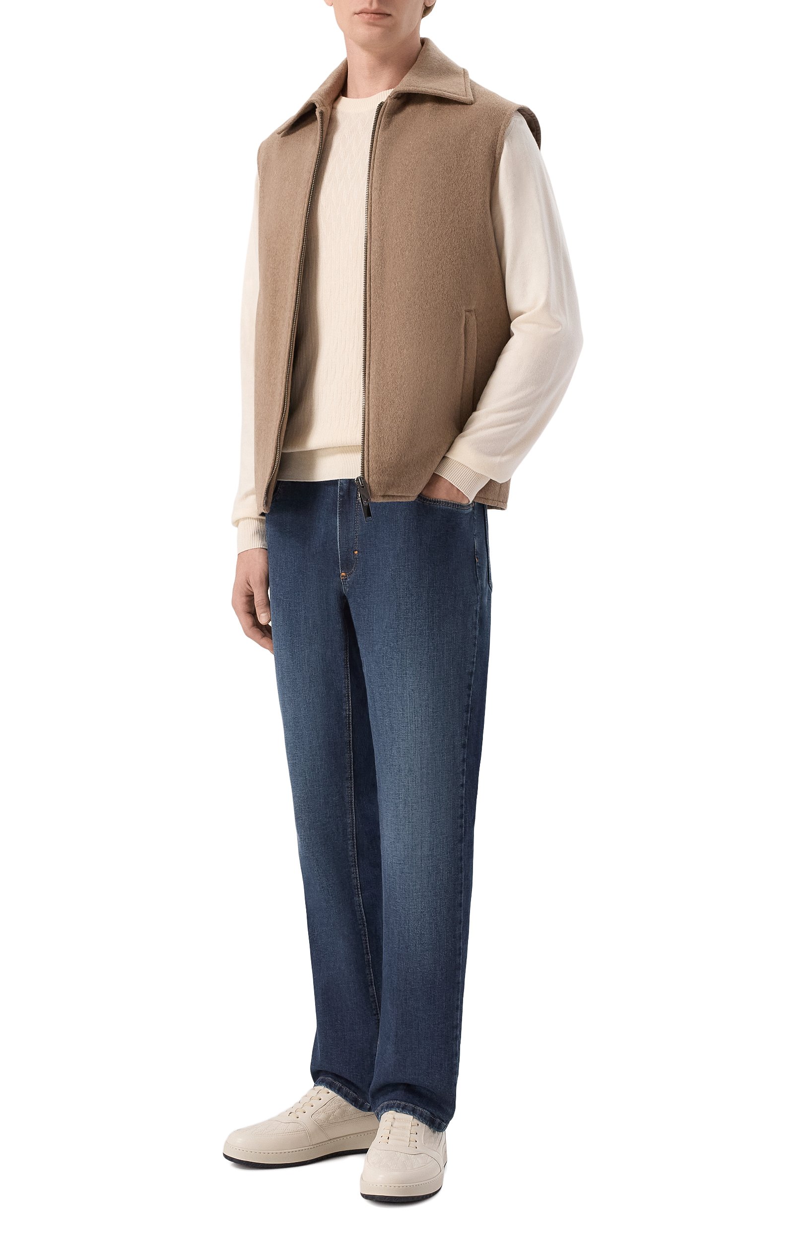 Джинсы slim fit ZILLI синего цвета по цене 180000 руб., арт. J5T002M0441VZL003, фото 2 Джинсы slim fit ZILLI, арт. J5T002M0441VZL003, фото 2