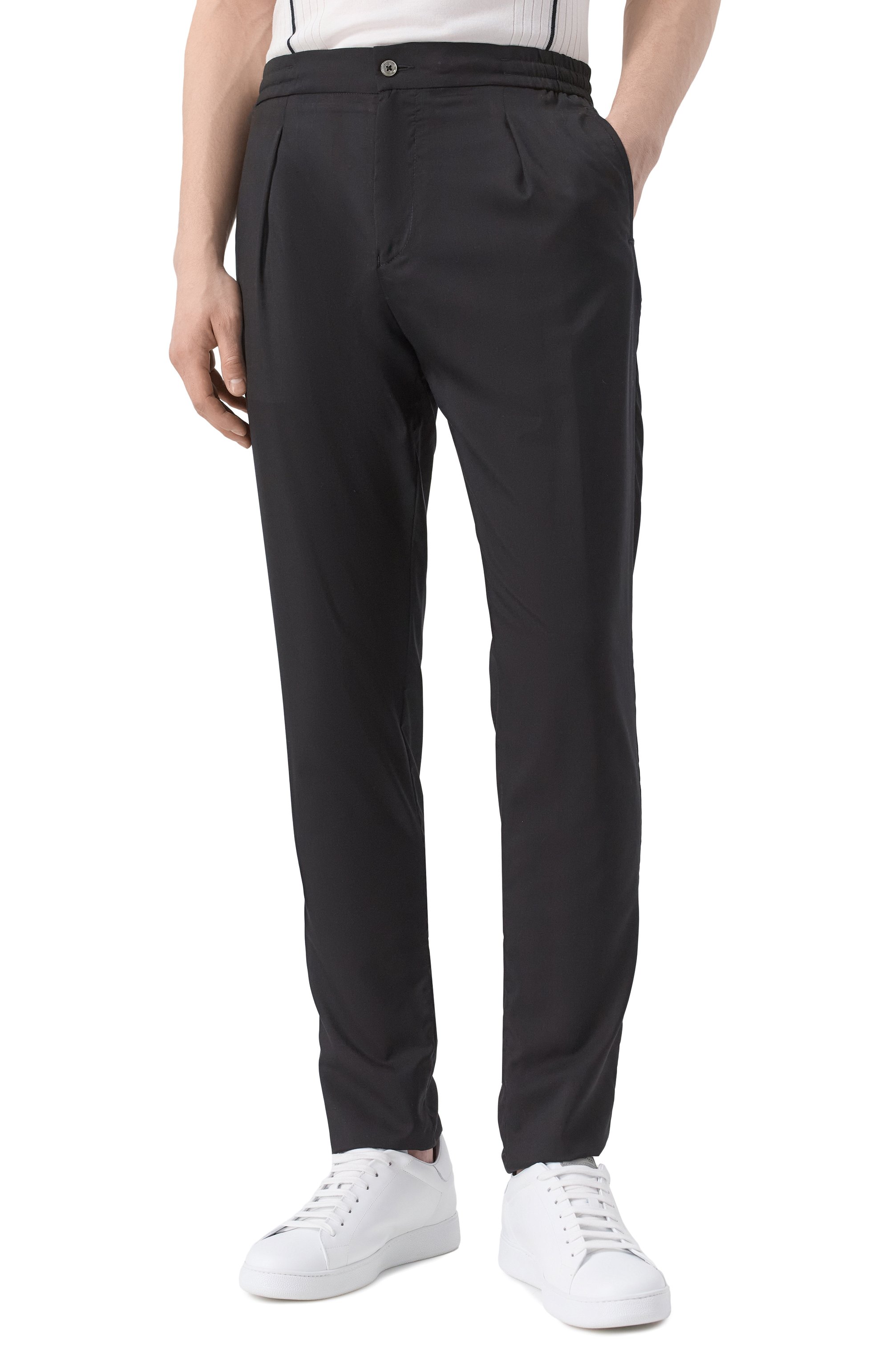 Брюки из шерсти и шелка MARCO PESCAROLO черного цвета по цене 64200 руб., арт. CHIAIA/5122/50, фото 3 Брюки из шерсти и шелка MARCO PESCAROLO, арт. CHIAIA/5122/50, фото 3