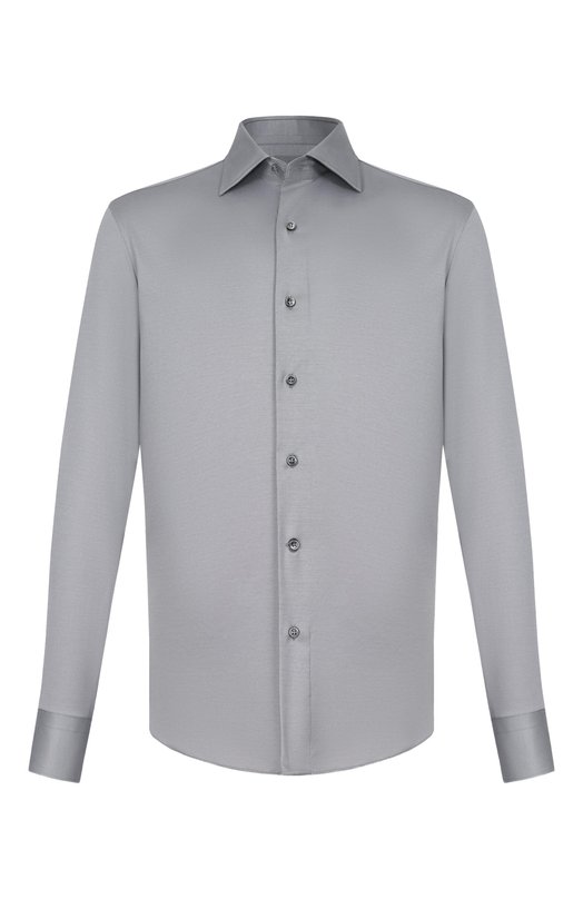 Хлопковая рубашка MVST SLIM/GABRIELLE/R0UND/1628-JERSEY (INTERL0CK) Серый SLIM/GABRIELLE/R0UND/1628-JERSEY (INTERL0CK)