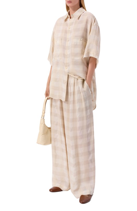 Брюки из вискозы Uma Wang UM3514 Кремовый  UM3514 Фото 2