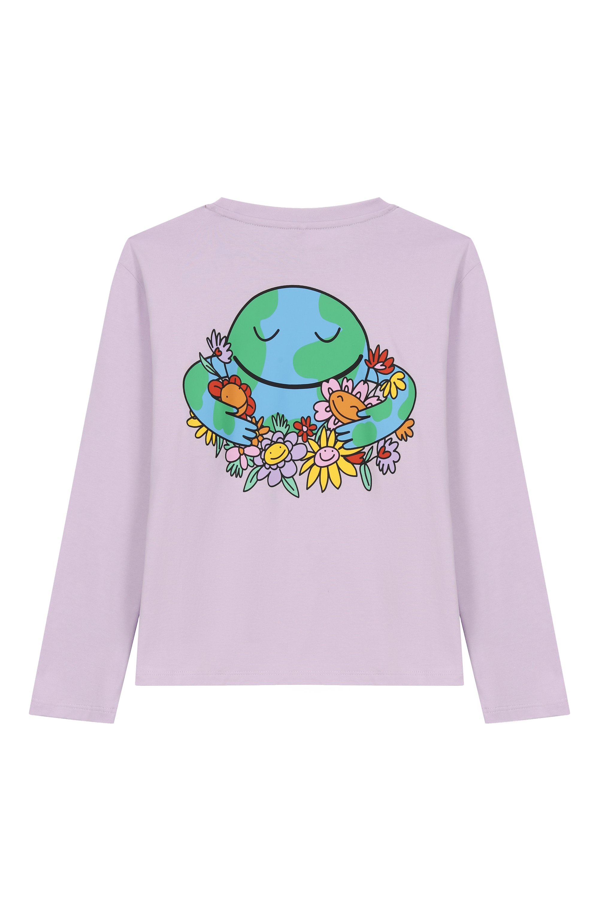 Хлопковый лонгслив STELLA MCCARTNEY фиолетового цвета по цене 9985 руб., арт. TX8A70, фото 2 Хлопковый лонгслив STELLA MCCARTNEY, арт. TX8A70, фото 2