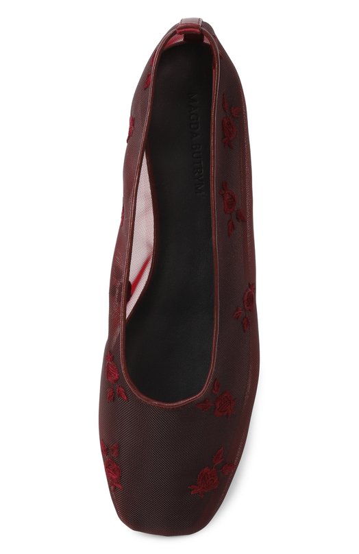 Текстильные балетки Magda Butrym 635525 Бордовый  635525 Фото 6