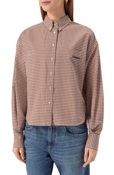 Хлопковая рубашка BRUNELLO CUCINELLI, арт. MP793NB206, фото 3