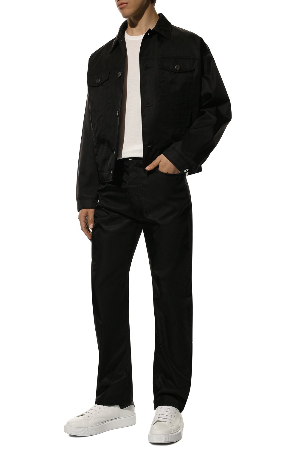 Брюки PRADA черного цвета по цене 120000 руб., арт. SPH183-1WQ8-F0002-221, фото 2 Брюки PRADA, арт. SPH183-1WQ8-F0002-221, фото 2