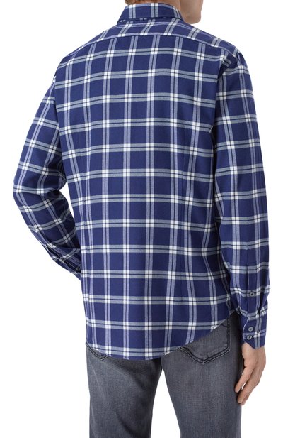 Рубашка из хлопка и лиоцелла VAN LAACK темно-синего цвета по цене 42500 руб., арт. VL-R0Y-PSFK/156631, фото 4 Рубашка из хлопка и лиоцелла VAN LAACK, арт. VL-R0Y-PSFK/156631, фото 4