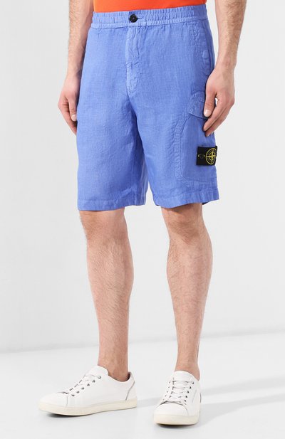 Льняные шорты STONE ISLAND, арт. 7015L0601, фото 3