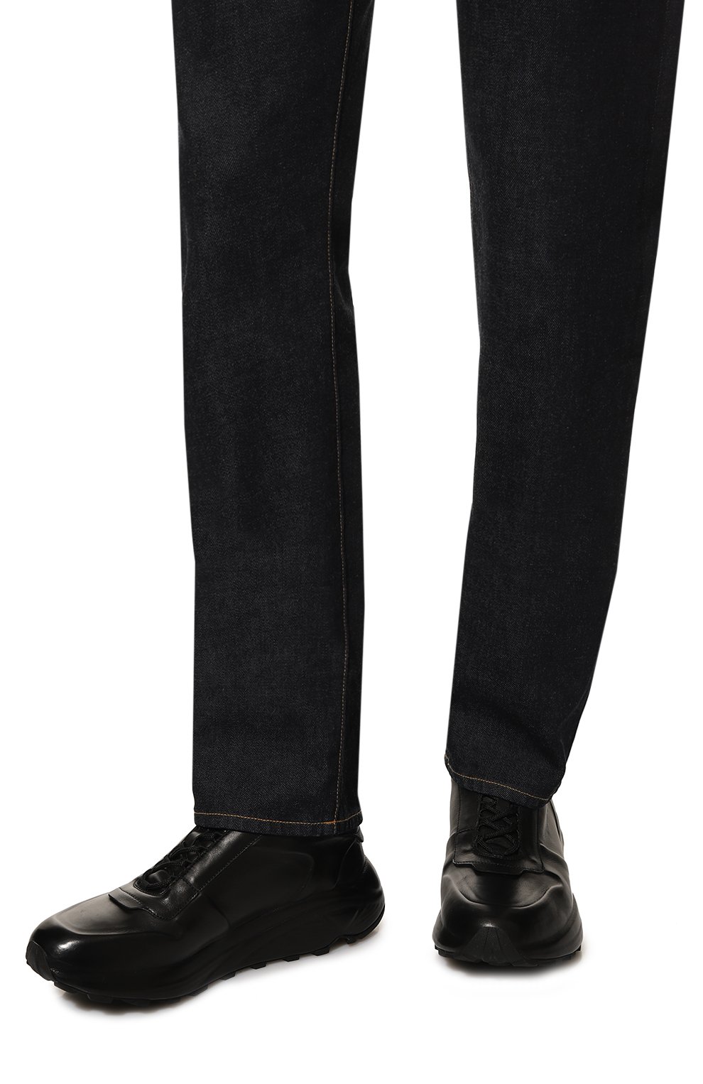 Кожаные кроссовки OFFICINE CREATIVE черного цвета по цене 57850 руб., арт. SPHYKE_LUX/001/BUTTER0 NAPPA, фото 3 Кожаные кроссовки OFFICINE CREATIVE, арт. SPHYKE_LUX/001/BUTTER0 NAPPA, фото 3