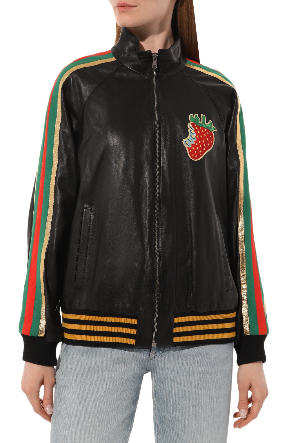 Кожаный бомбер GUCCI, арт. 573073 XNABO, фото 3