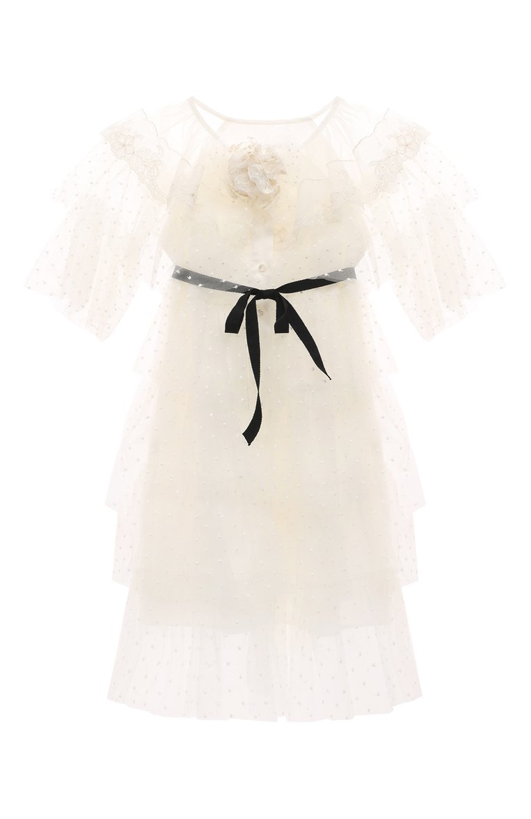 Детское платье DESIGNERS CAT кремового цвета, арт. 100000K01001588 F0RELIA DRESS | Фото 1 (Материал подклада: Хлопок; Материал сплава: Проставлено; Драгоценные камни: Проставлено; Материал внешний: Синтетический материал; Рукава: Длинные; Девочки Кросс-КТ: Платье-одежда; Случай: Вечерний; Ростовка одежда: 16 лет | 164 см, 10 - 11 лет | 140 - 146см, 12 лет | 152 см)