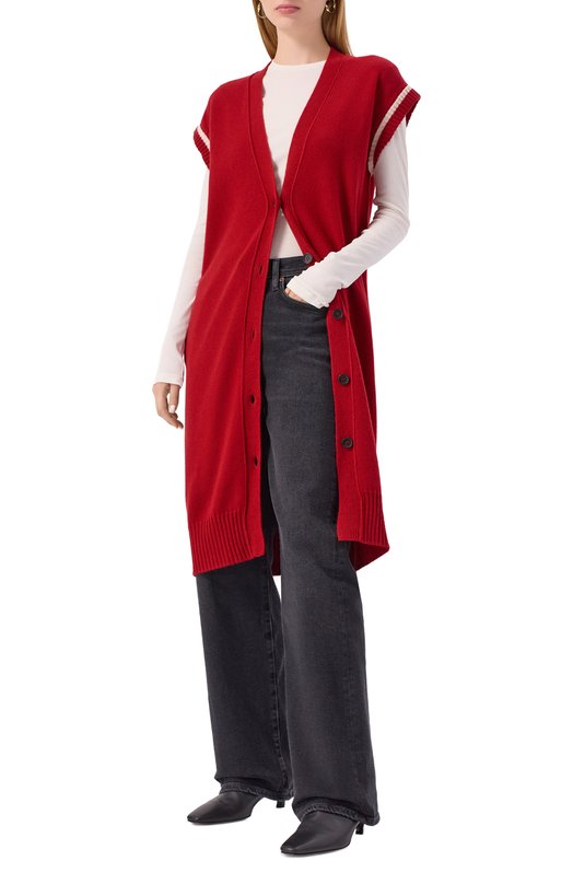Жилет из шерсти и кашемира Lorena Antoniazzi MJ18A/2472 Красный  MJ18A/2472 Фото 2