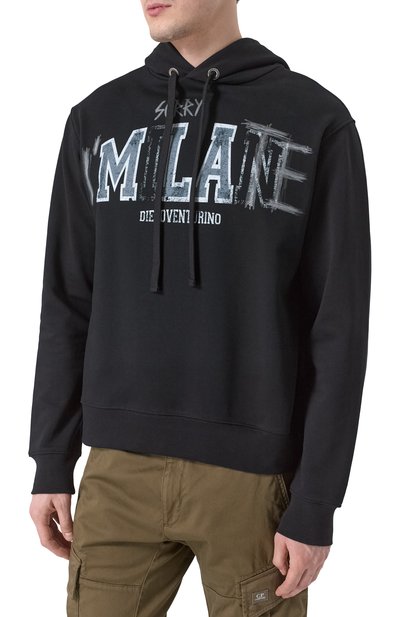 Хлопковое худи DIEGO VENTURINO, арт. DVFLHLATE, фото 3