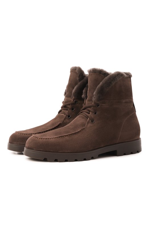 Замшевые ботинки Santoni WTDG71048DKRAPFR Коричневый WTDG71048DKRAPFR