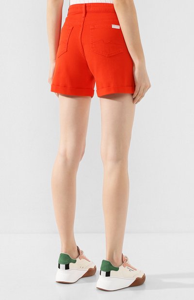 Джинсовые шорты 7 FOR ALL MANKIND красного цвета по цене 14800 руб., арт. JSWUV690RE, фото 4 Джинсовые шорты 7 FOR ALL MANKIND, арт. JSWUV690RE, фото 4