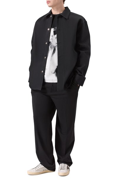 Хлопковая футболка UNDERCOVER черного цвета по цене 29950 руб., арт. UC2E4813-8, фото 2 Хлопковая футболка UNDERCOVER, арт. UC2E4813-8, фото 2