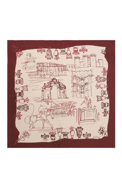Шелковый платок KITON, арт. D53754XC5028, фото 5