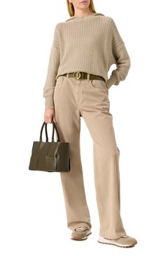 Женская сумка-тоут arco small BOTTEGA VENETA хаки цвета, арт. 652867/VCQC2 | Фото 8 (Материал: Натуральная кожа; Размер: small; Драгоценные камни: Проставлено; Материал сплава: Проставлено)