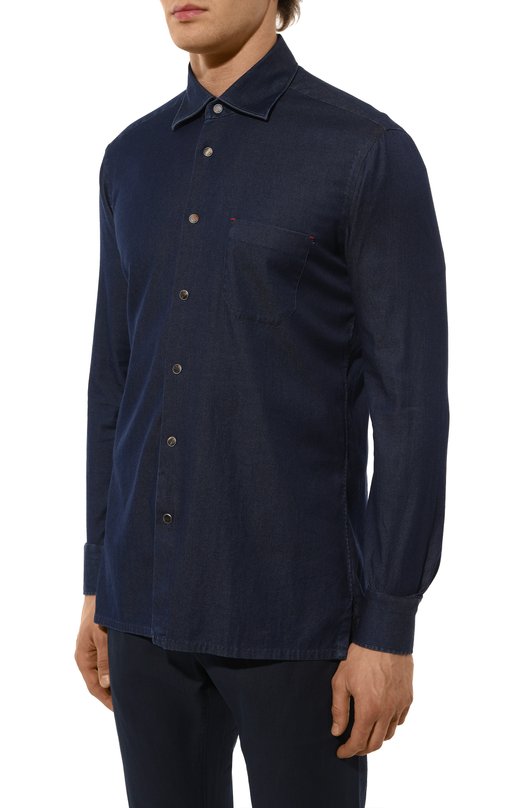 Джинсовая рубашка Kiton UMCNERHH08859 Синий  UMCNERHH08859 Фото 3