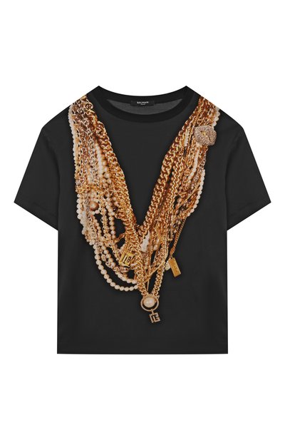 Футболка из вискозы BALMAIN, арт. BX8B61