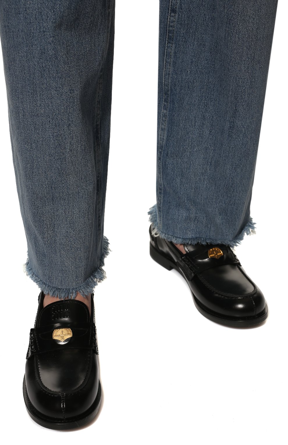 Кожаные лоферы MIU MIU, арт. 5D773D-ULX-F0002-020, фото 3