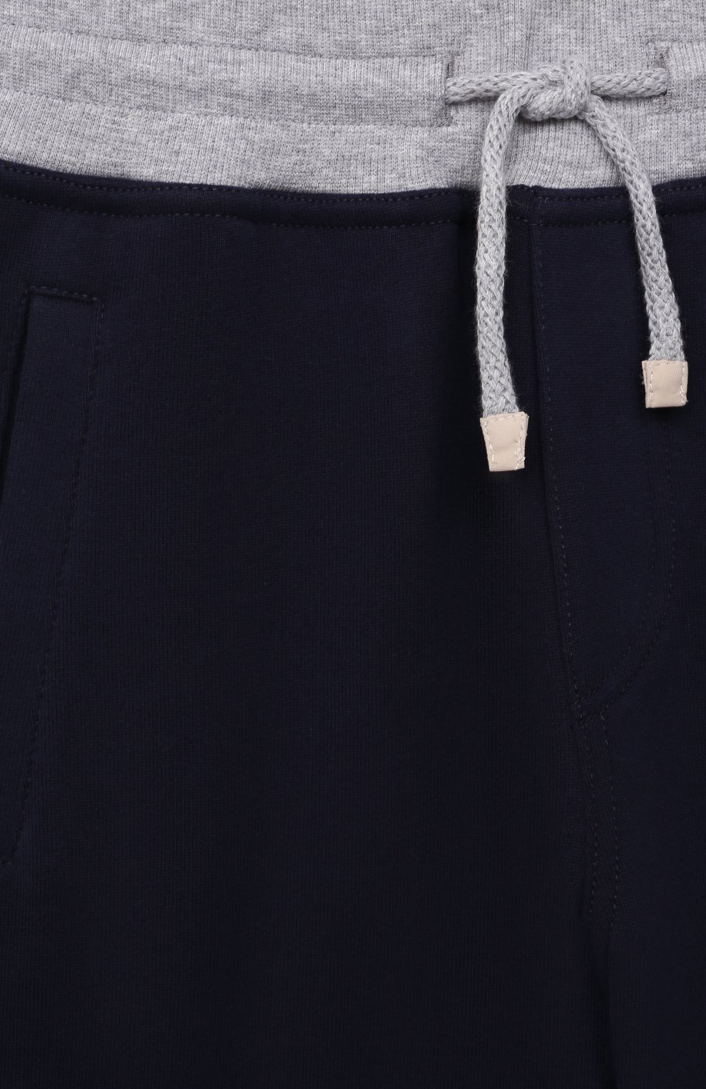 Хлопковые брюки BRUNELLO CUCINELLI синего цвета по цене 43550 руб., арт. BM810E306C, фото 3 Хлопковые брюки BRUNELLO CUCINELLI, арт. BM810E306C, фото 3