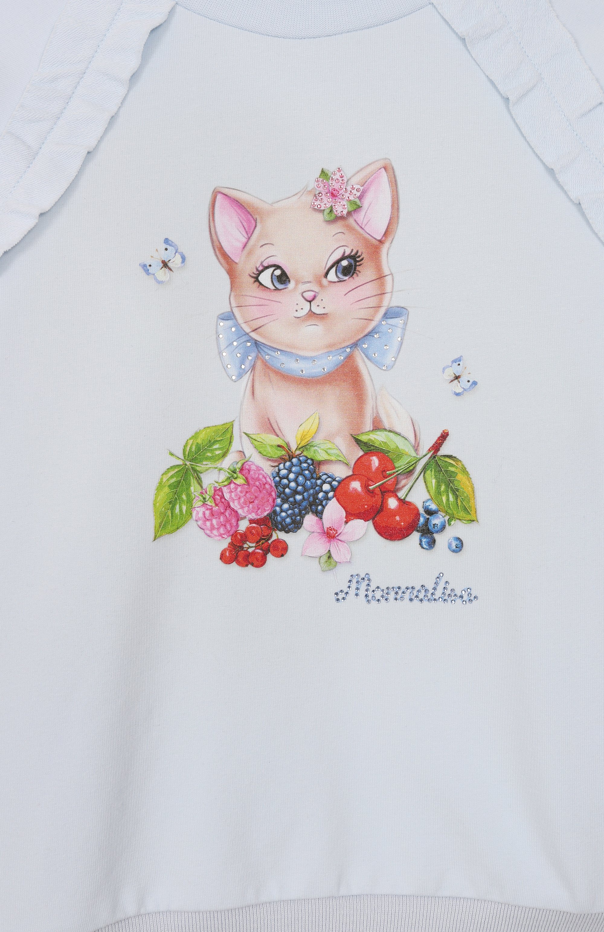 Хлопковый свитшот MONNALISA, арт. 19E616RU, фото 3