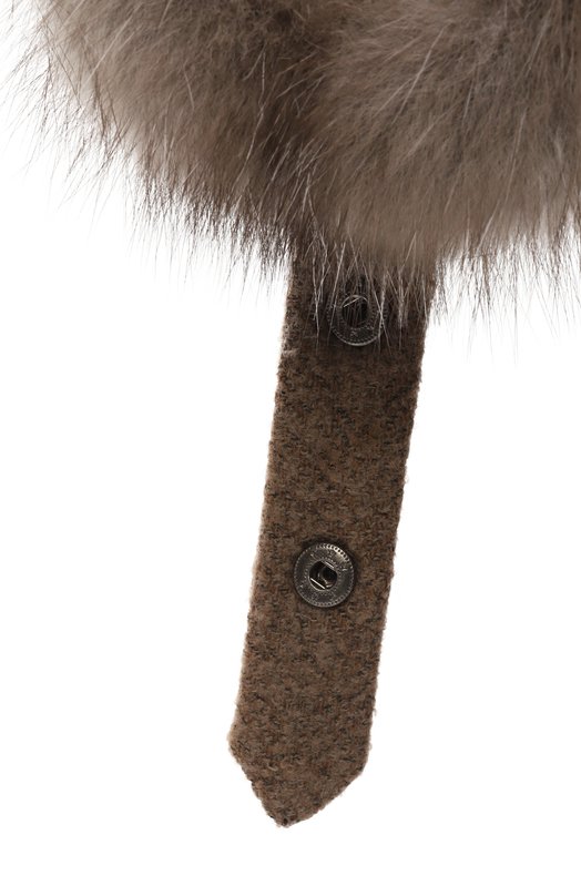 Утепленная шапка-ушанка Star с отделкой из соболя Black Sable BS-24001MG Бежевый  BS-24001MG Фото 3