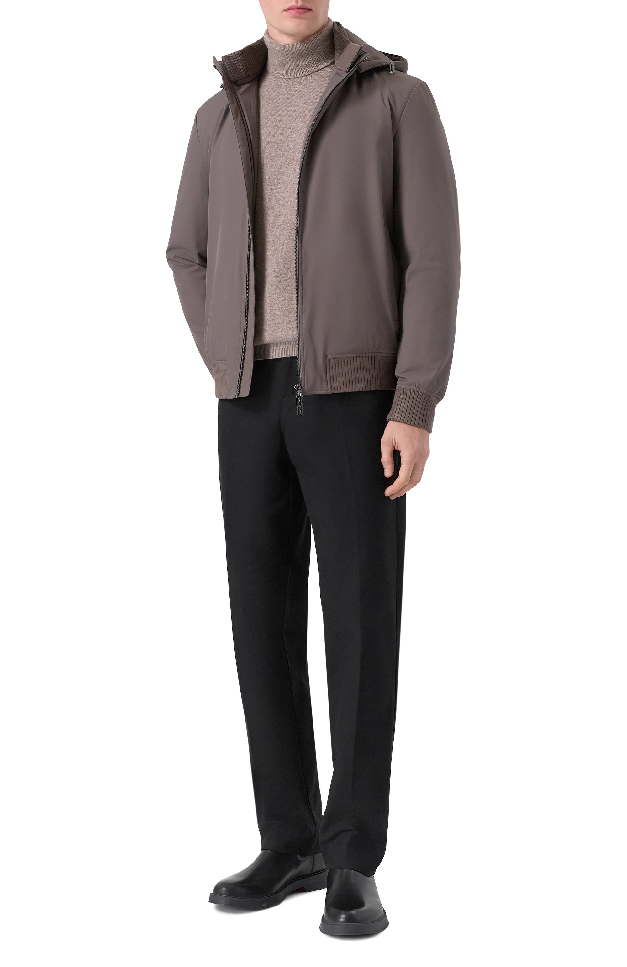 Утепленный бомбер GIMO'S коричневого цвета по цене 107500 руб., арт. 5W20.U.010.158, фото 2 Утепленный бомбер GIMO'S, арт. 5W20.U.010.158, фото 2