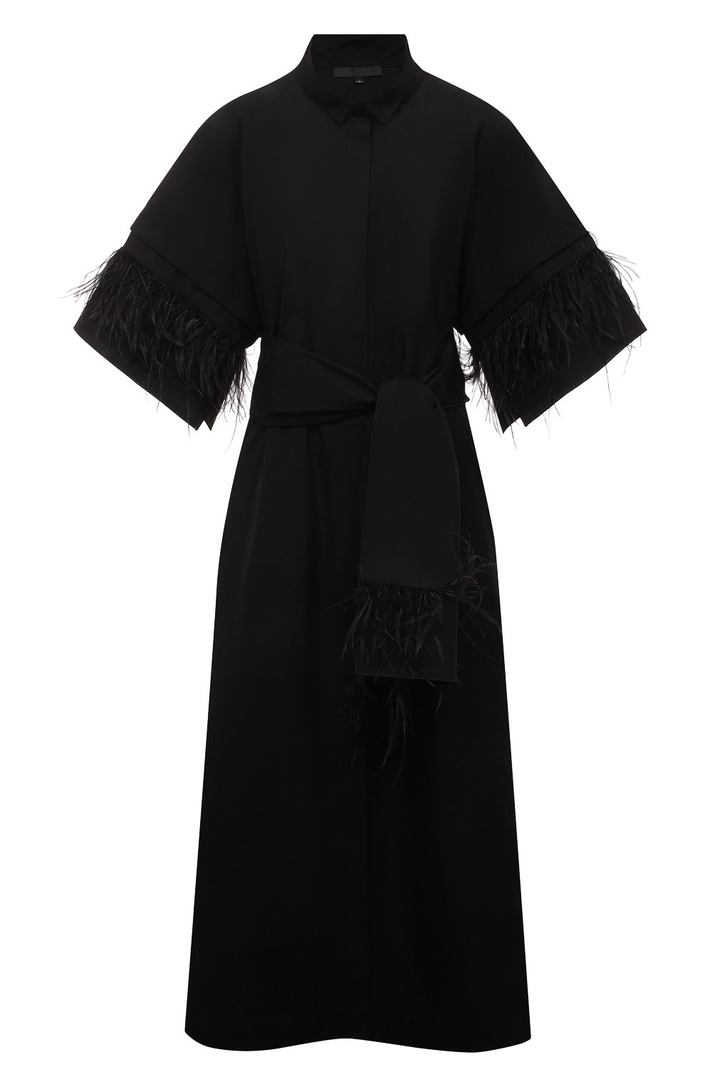 Хлопковое платье с отделкой перьями TEGIN, арт. SD2375-01, фото 1
