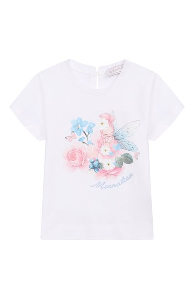 Хлопковая футболка MONNALISA, арт. 39G601