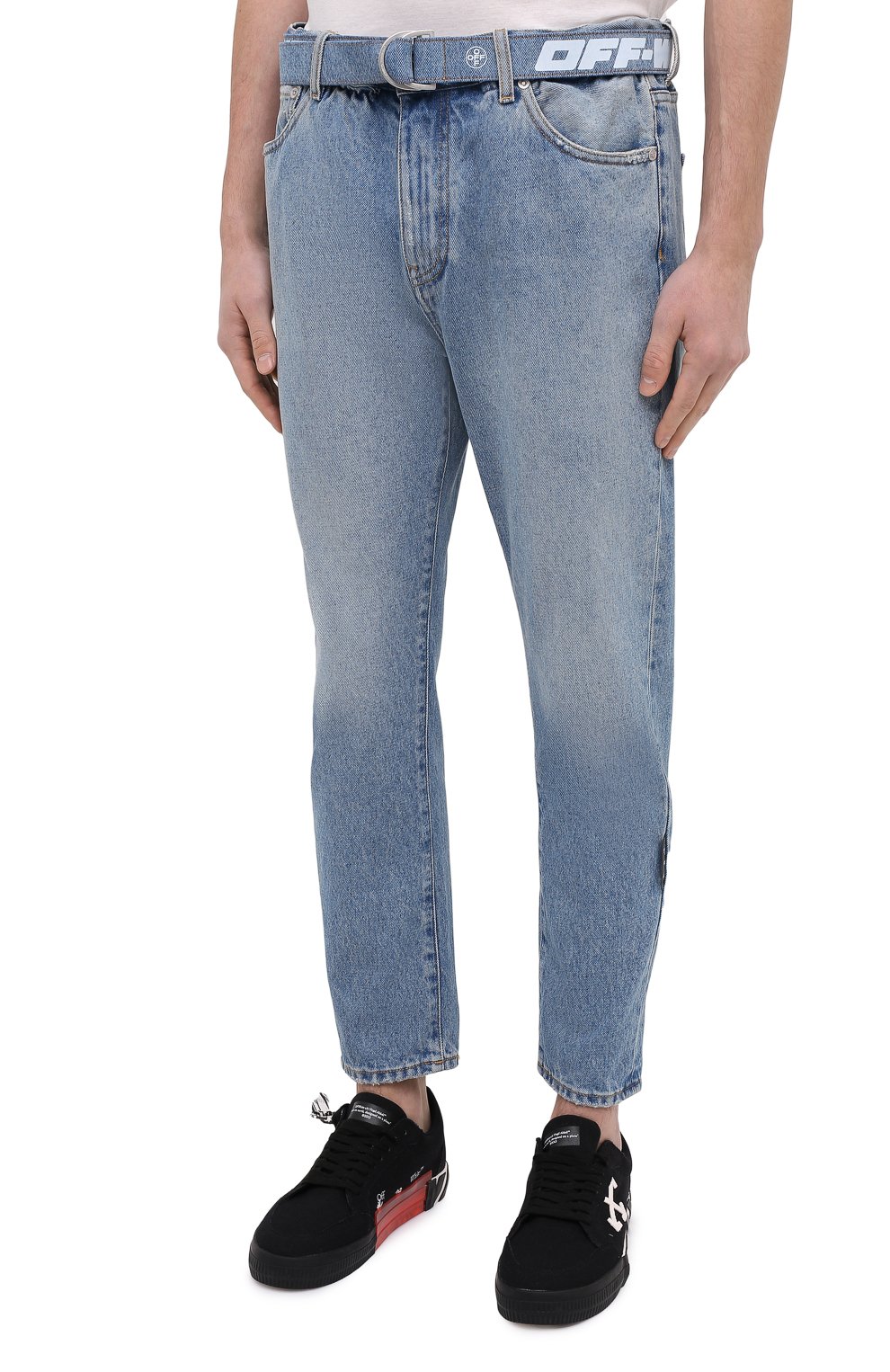 Джинсы OFF-WHITE синего цвета по цене 59550 руб., арт. 0MYA005R21DEN003, фото 3 Джинсы OFF-WHITE, арт. 0MYA005R21DEN003, фото 3