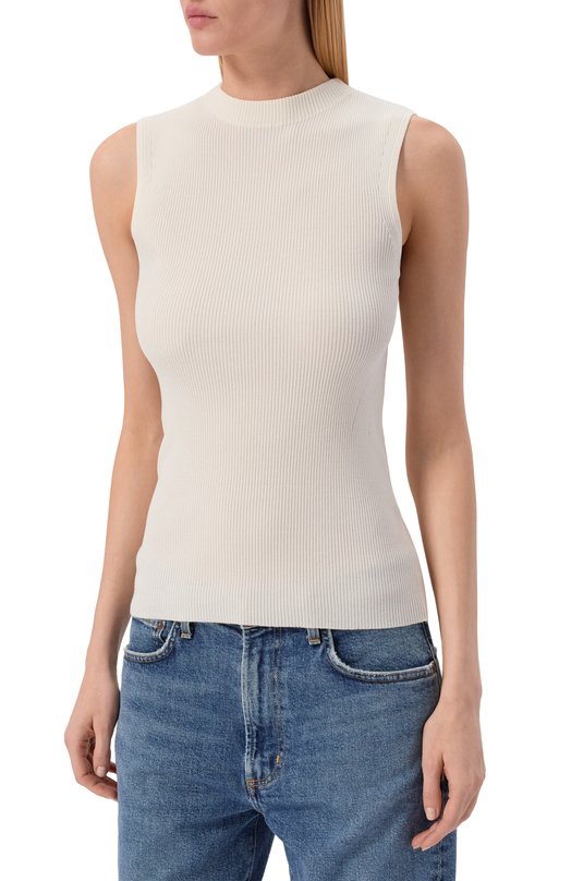 Топ из вискозы BOSS 50473237 Кремовый  50473237 Фото 3