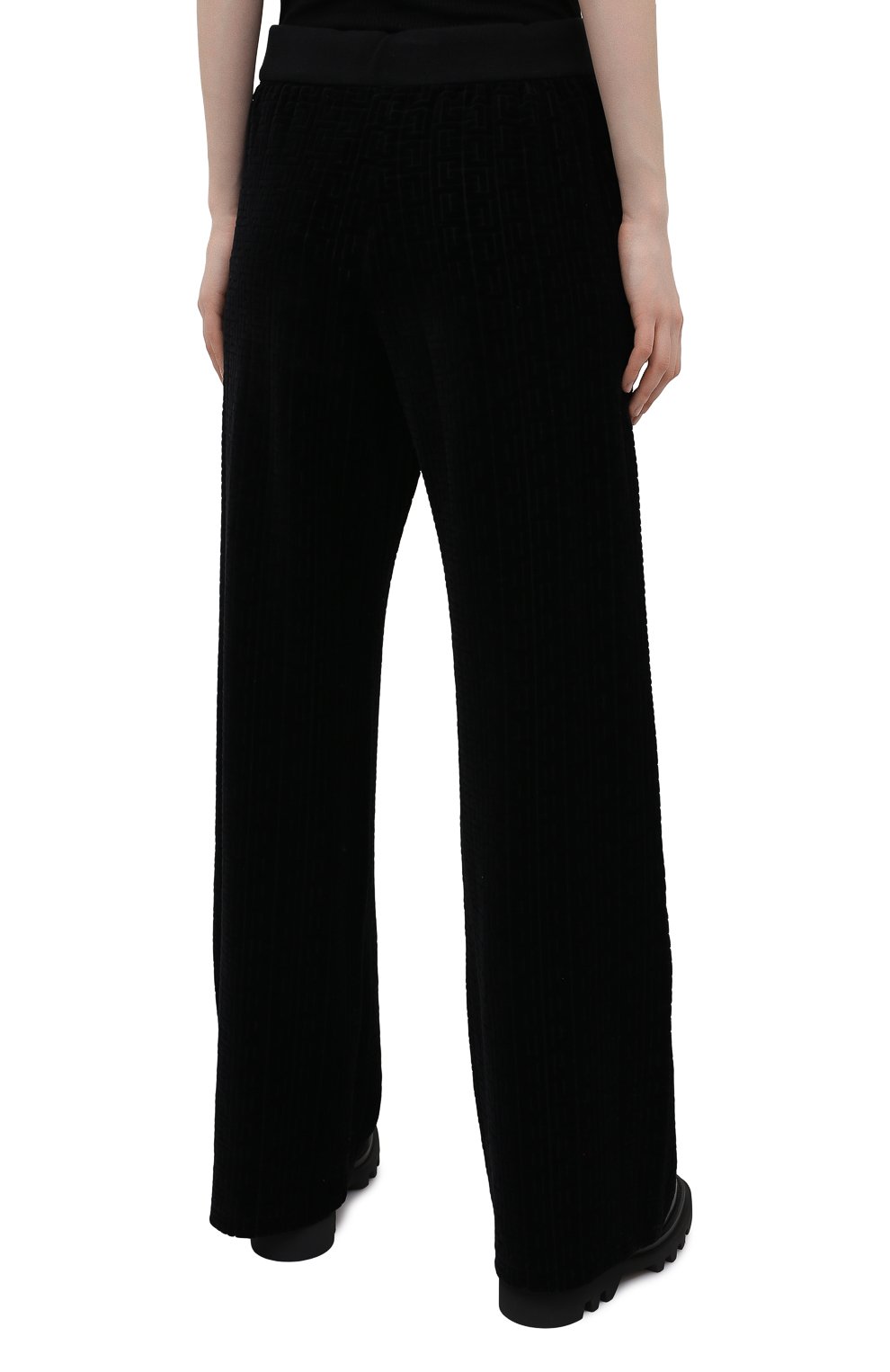 Хлопковые брюки BALMAIN черного цвета по цене 94750 руб., арт. VF20B010/B090, фото 4 Хлопковые брюки BALMAIN, арт. VF20B010/B090, фото 4