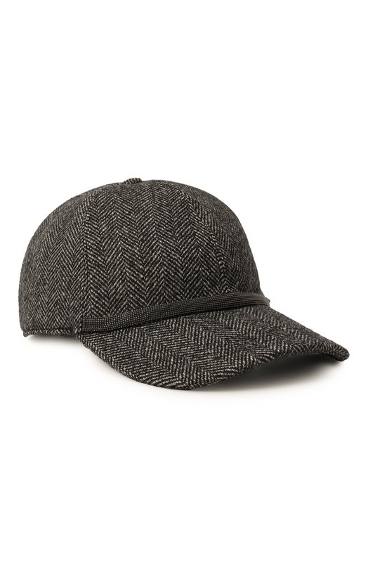 Шерстяная бейсболка Brunello Cucinelli MCAP90050 Серый MCAP90050