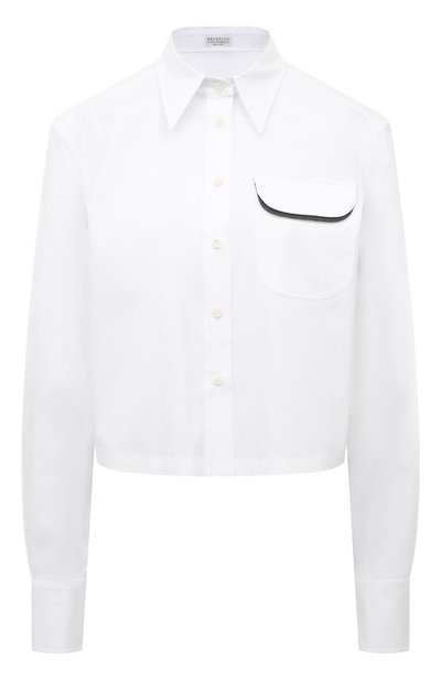 Женская хлопковая рубашка BRUNELLO CUCINELLI, арт. MP091MV716