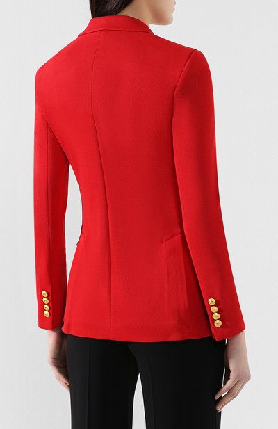 Приталенный жакет POLO RALPH LAUREN красного цвета по цене 36250 руб., арт. 211738280, фото 4 Приталенный жакет POLO RALPH LAUREN, арт. 211738280, фото 4