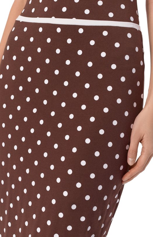Хлопковая юбка ROWEN ROSE RR_J108_L_001 Коричневый  RR_J108_L_001 Фото 5