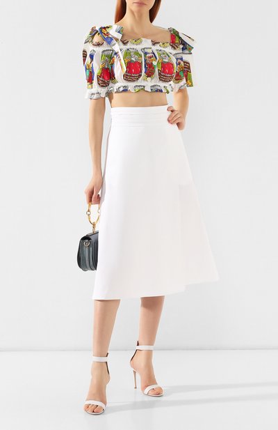 Хлопковый топ DOLCE & GABBANA разноцветного цвета по цене 69950 руб., арт. F72G3T/HS5EF, фото 2 Хлопковый топ DOLCE & GABBANA, арт. F72G3T/HS5EF, фото 2