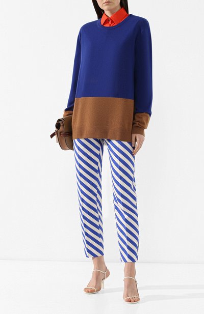 Кашемировый пуловер DRIES VAN NOTEN синего цвета по цене 84100 руб., арт. 191-31220-7711, фото 2 Кашемировый пуловер DRIES VAN NOTEN, арт. 191-31220-7711, фото 2