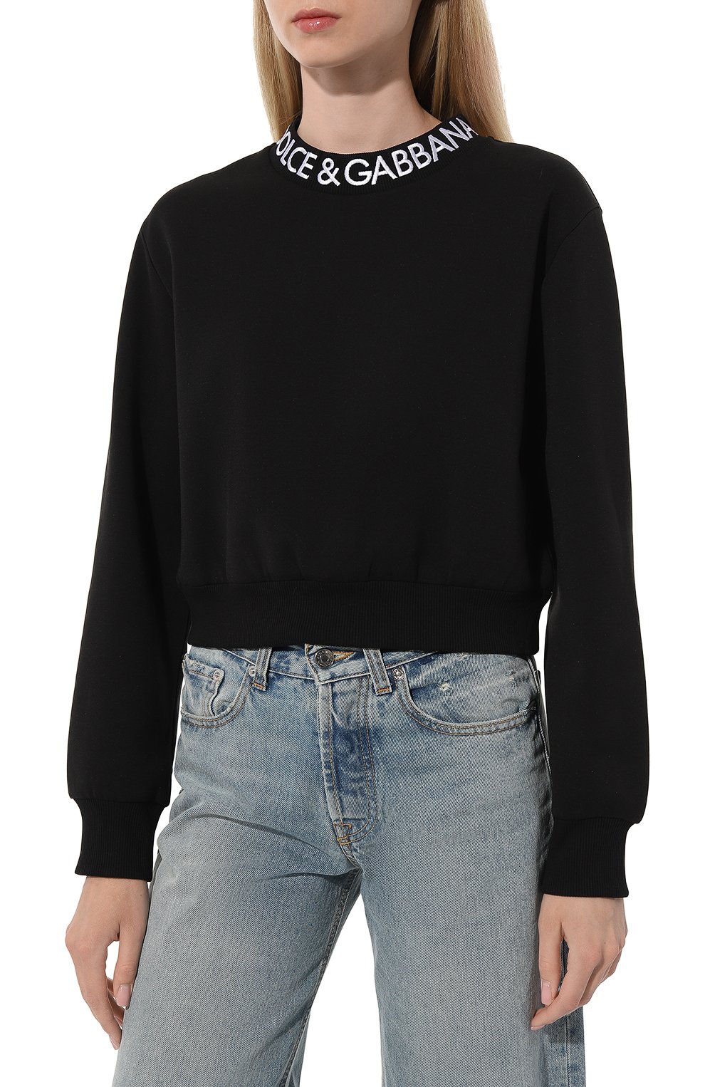 Свитшот DOLCE & GABBANA черного цвета по цене 75850 руб., арт. F9R50Z/GDB6B, фото 3 Свитшот DOLCE & GABBANA, арт. F9R50Z/GDB6B, фото 3