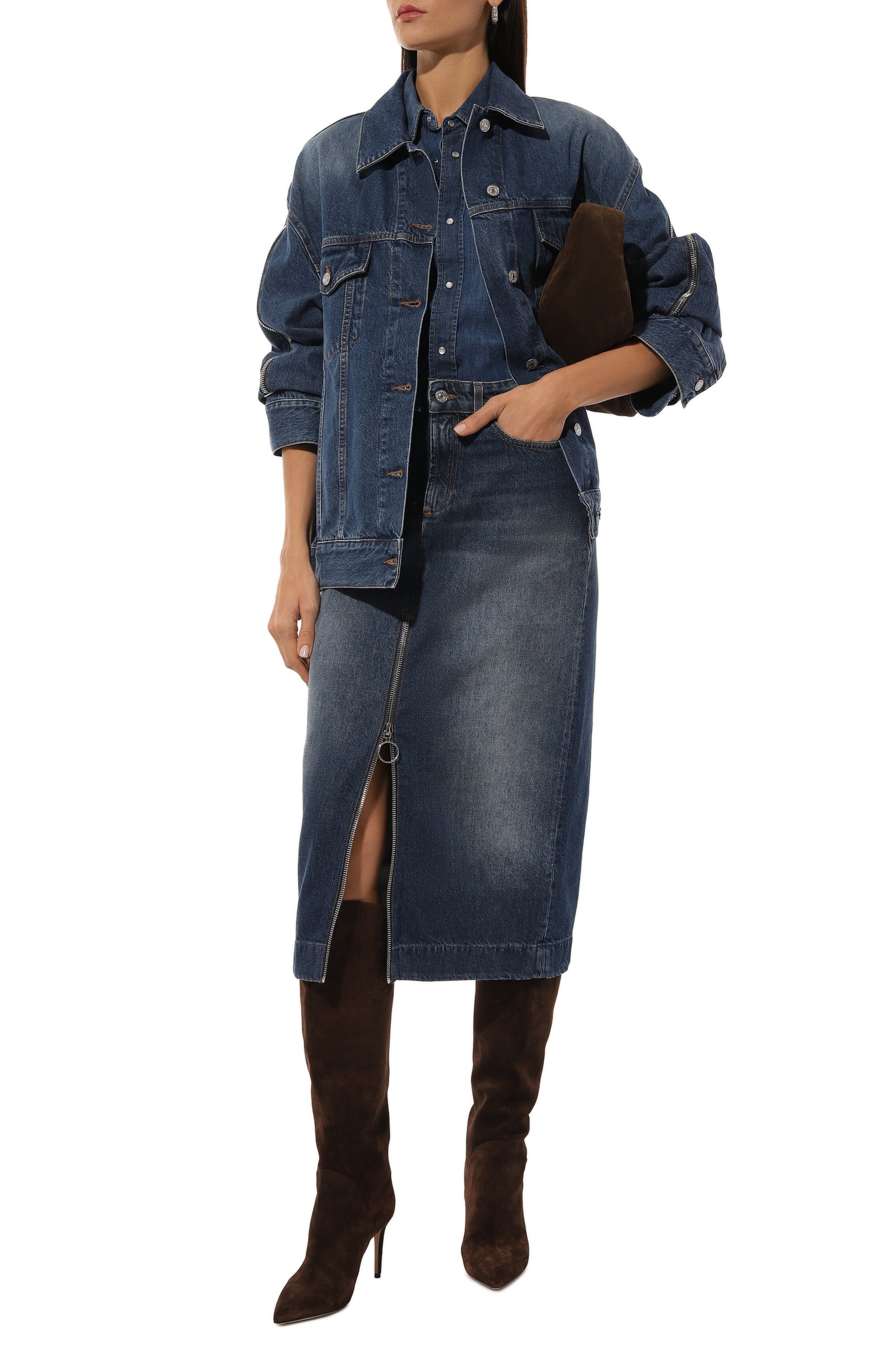 Джинсовая юбка 7 FOR ALL MANKIND, арт. JSTI066ZT0, фото 2