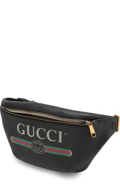 Кожаная поясная сумка gucci print GUCCI, арт. 530412/0GCCT, фото 4