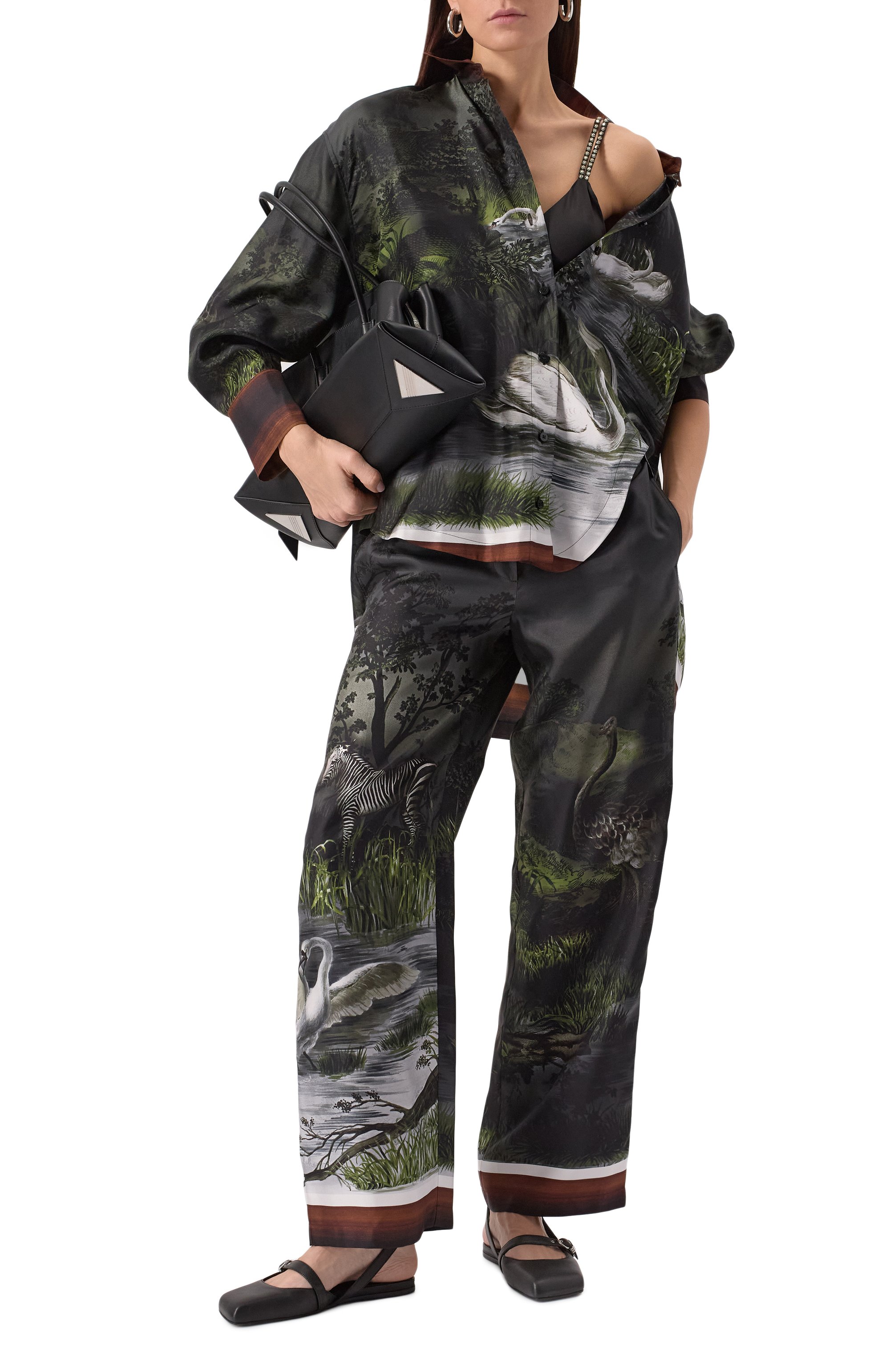 Шелковые брюки THE ATTICO, арт. 250WCP00258/SSS015PR, фото 2