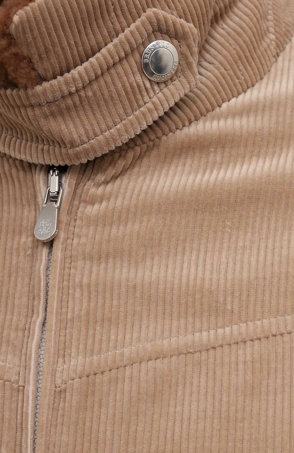 Вельветовый бомбер с подкладкой из овчины BRUNELLO CUCINELLI, арт. MQ4366446, фото 5