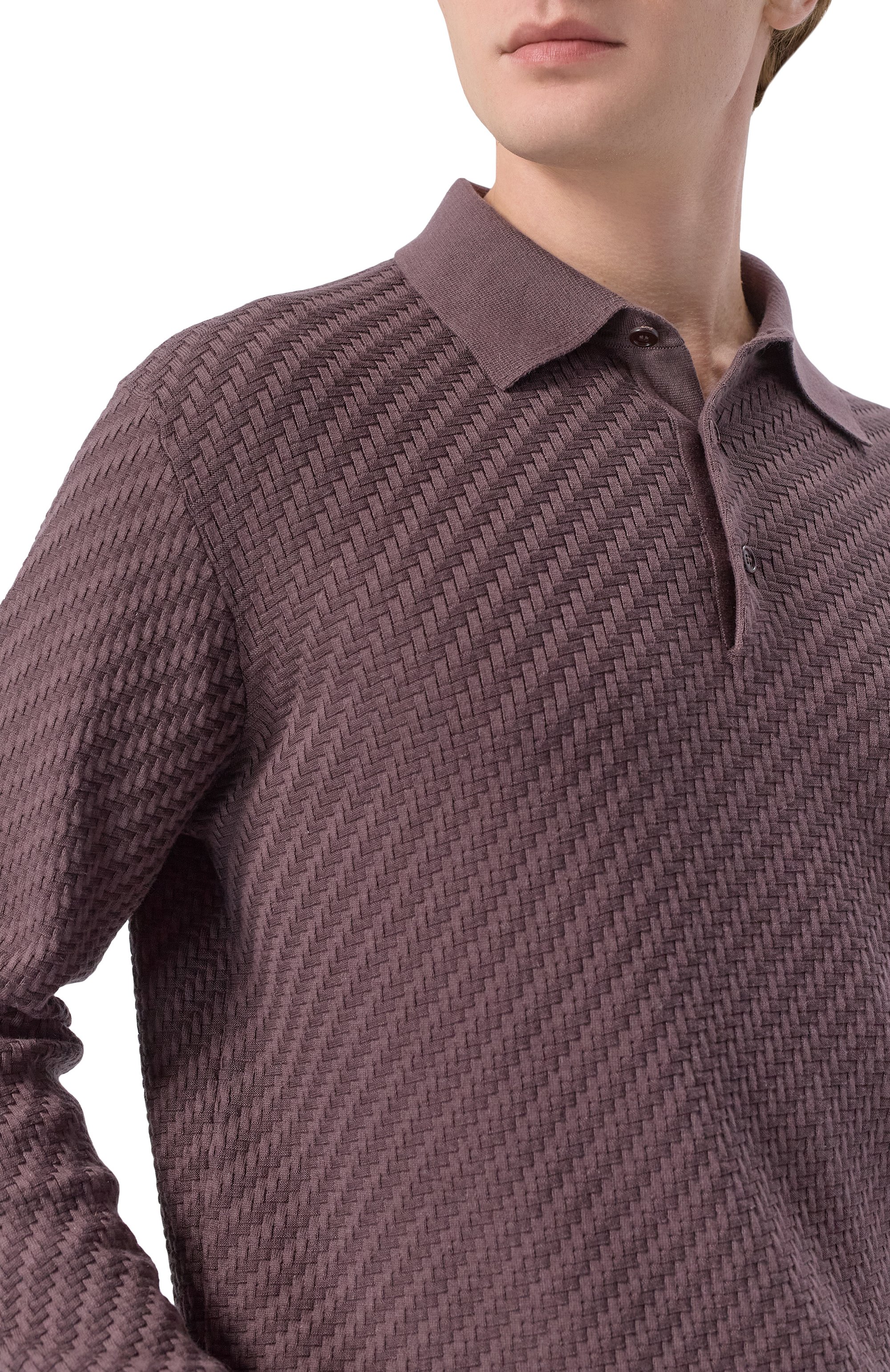 Поло из хлопка и шелка BRIONI, арт. UMR10L/PAK22, фото 5