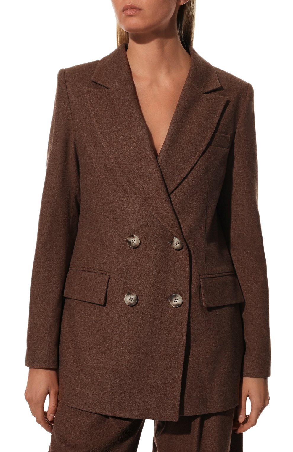 Шерстяной жакет ALINE коричневого цвета по цене 40000 руб., арт. AL22FW040301, фото 3 Шерстяной жакет ALINE, арт. AL22FW040301, фото 3